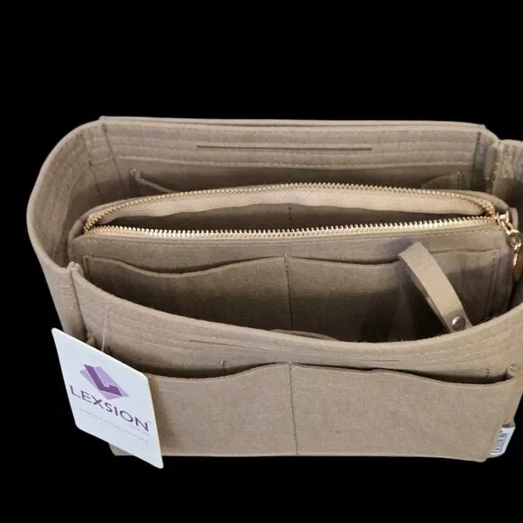 Purse Organizer Insert, Felt Bag Organizer with Metal Zipper, Handbag & Tote ... - Picture 9 of 9